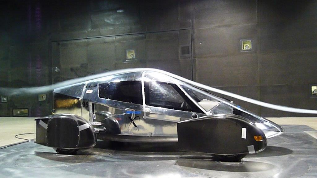 Edison2 Very Light Car in wind tunnel